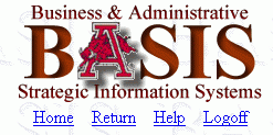 Example of the links for Home, Return, and Logoff
